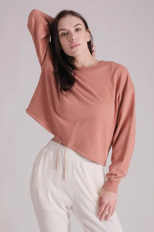 SPWM0175 - Women's Essential Flare A Line Sweatshirt - Salmon