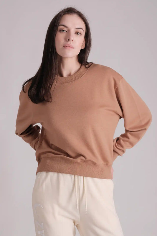 SPWM0186 - Women's Essentials Crew Neck Sweatshirt - Brown
