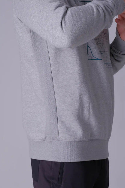 SPM0209 - Ultra Soft Mid-weight Thermal Cotton Blend Polar Fleece Crew Neck Sweatshirt - Heather Grey