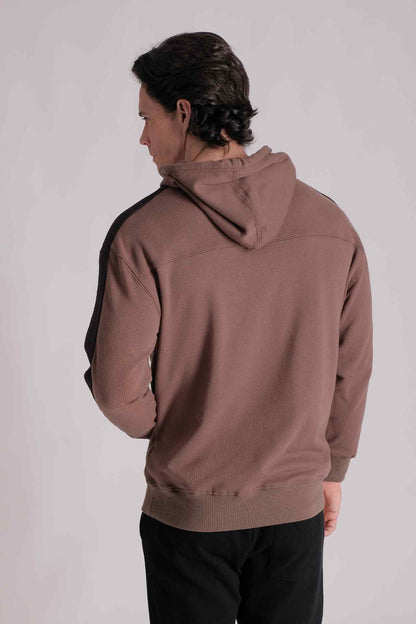 SPN0080 - Shoulder Taping French Terry Hoodie - Army Green