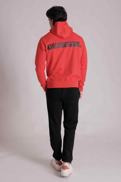 SPN0141 - Ultra Soft Essential Stretch Interlock Side Pocket Hoodie - Red