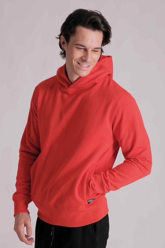 SPN0141 - Ultra Soft Essential Stretch Interlock Side Pocket Hoodie - Red