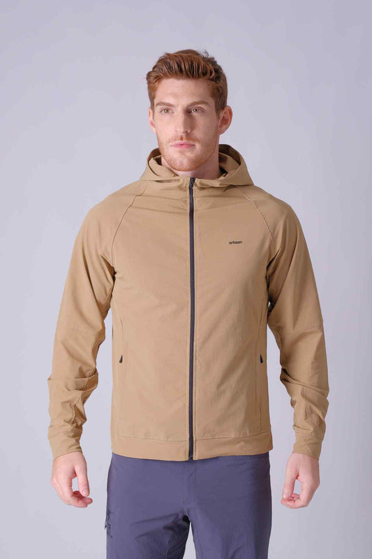 SPN0217 - Full-Zip Hooded Anti-UV Hiking Jacket - Khaki
