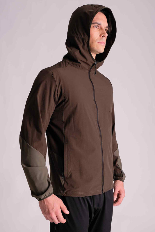 SPN0233 - Lightweight Stretch Full-Zip Hooded Outdoor Windbreaker Jacket