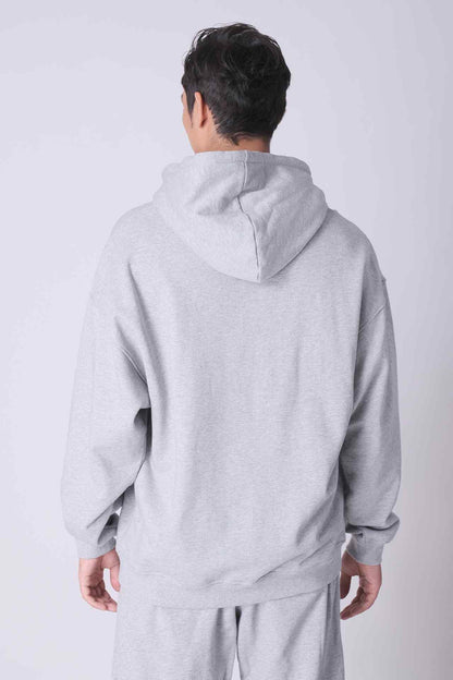 SPN0264 - Relaxed Fit Finest Fleece Recovery Hoodie - Heather Grey