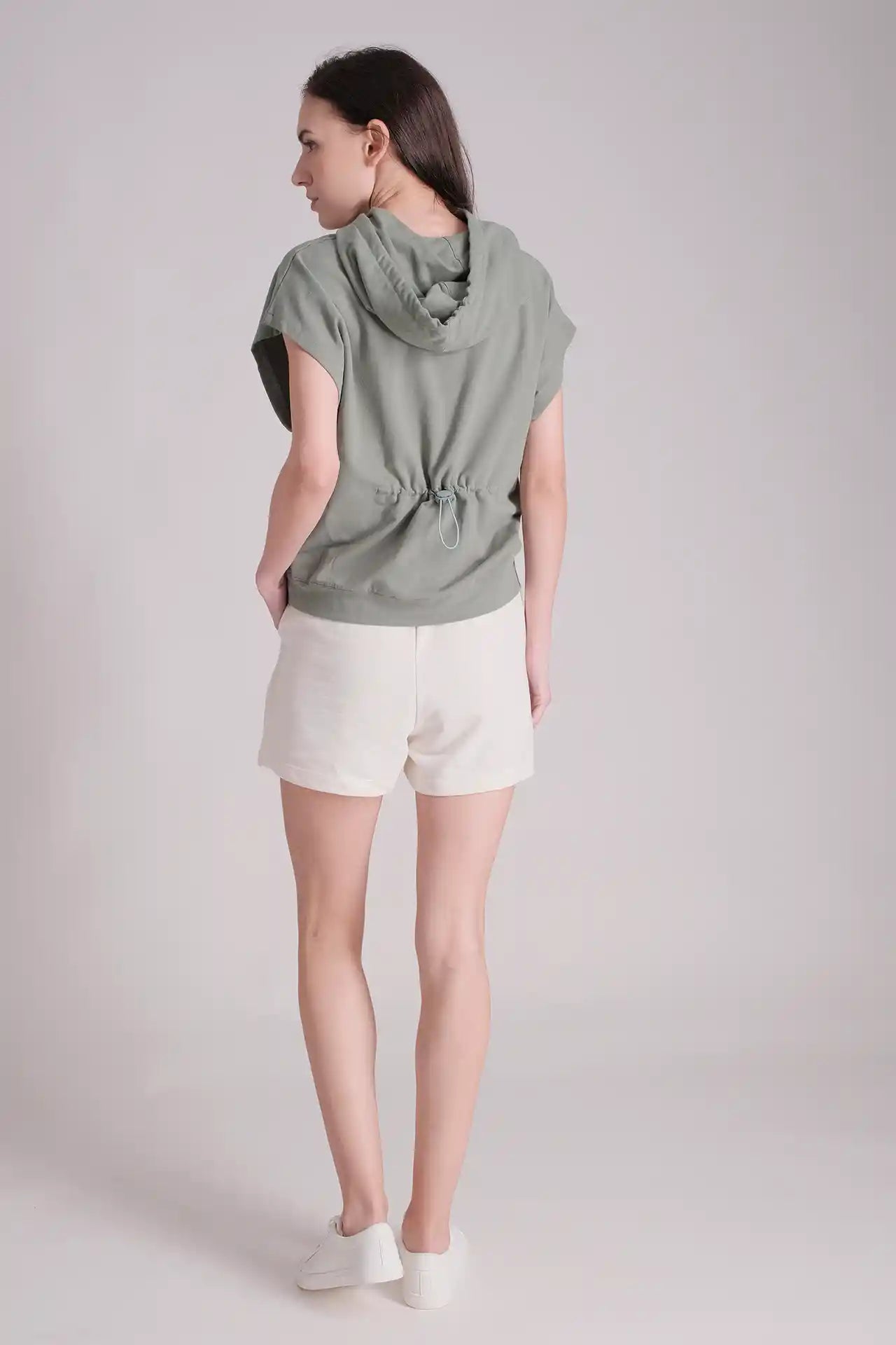 SPWN0268 - Women's Essential Back Toggle Hoodie - Sage
