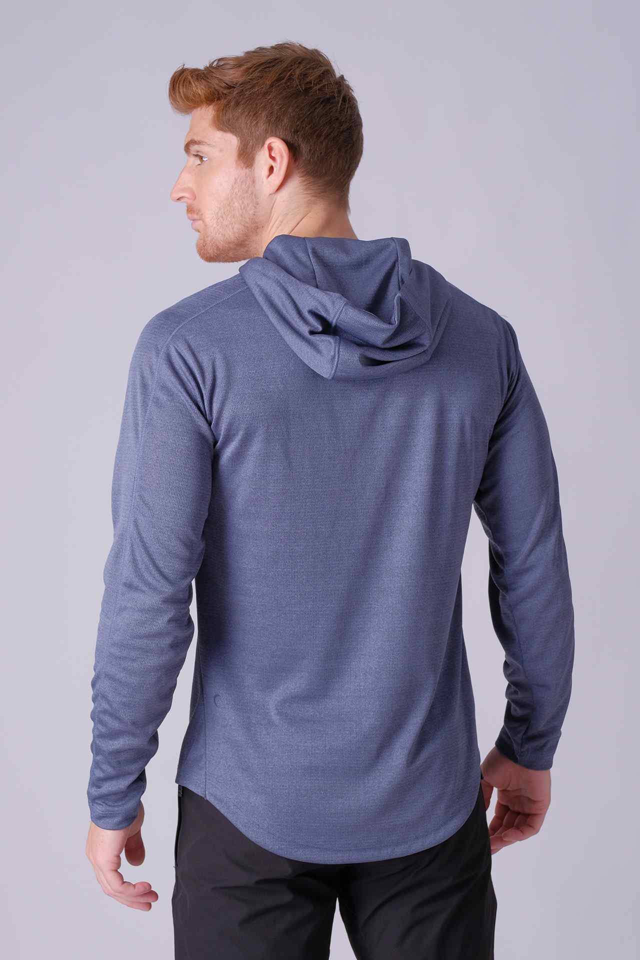 SPN0288 - Anti-UV Heather Jacquard Training Hoodie - Ash Blue