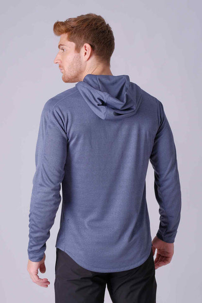SPN0288 - Anti-UV Heather Jacquard Training Hoodie - Ash Blue