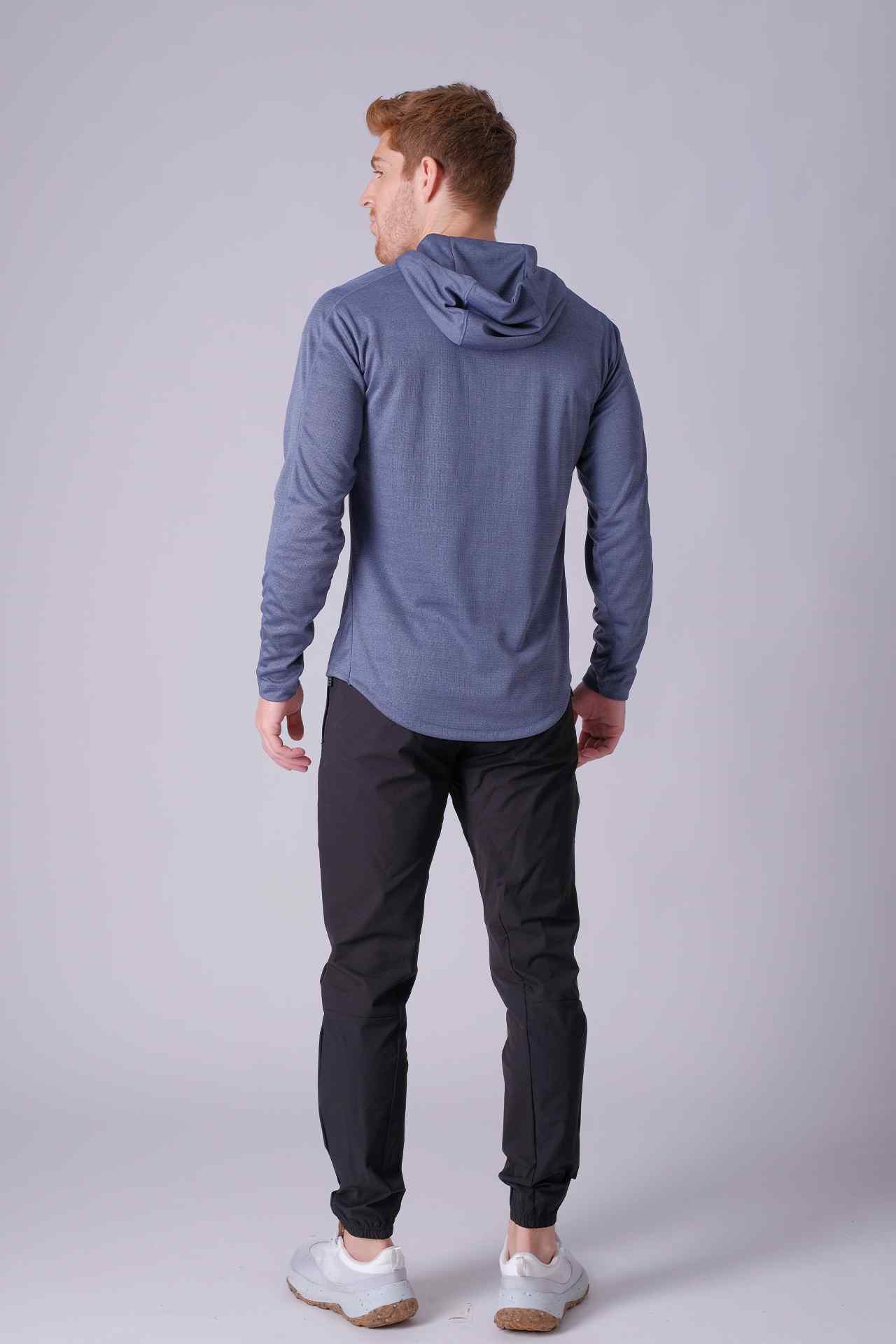 SPN0288 - Anti-UV Heather Jacquard Training Hoodie - Ash Blue