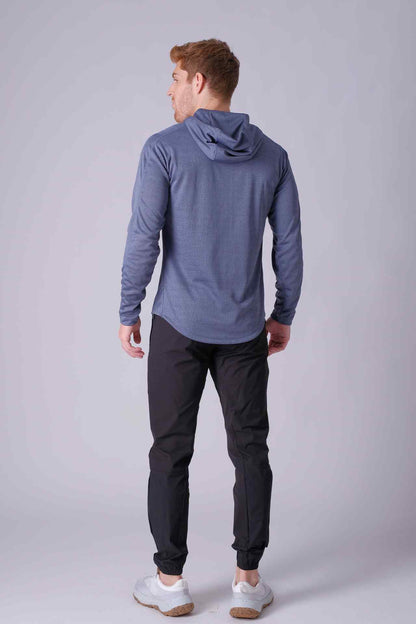 SPN0288 - Anti-UV Heather Jacquard Training Hoodie - Ash Blue