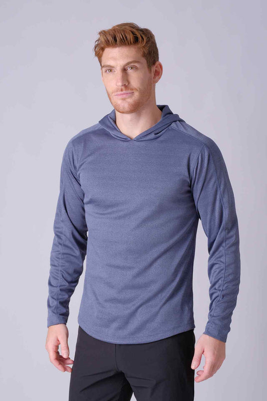 SPN0288 - Anti-UV Heather Jacquard Training Hoodie - Ash Blue