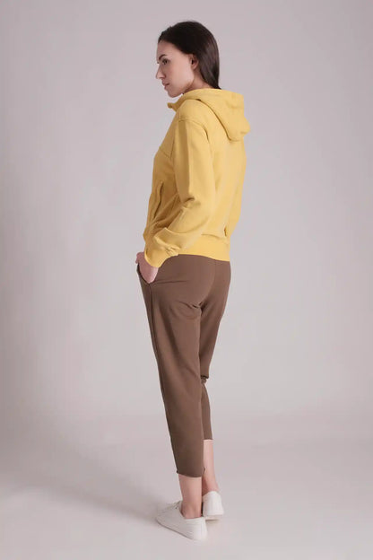 SPWN0292 - Women's Essential Half Zip Stand Collar Hoodie