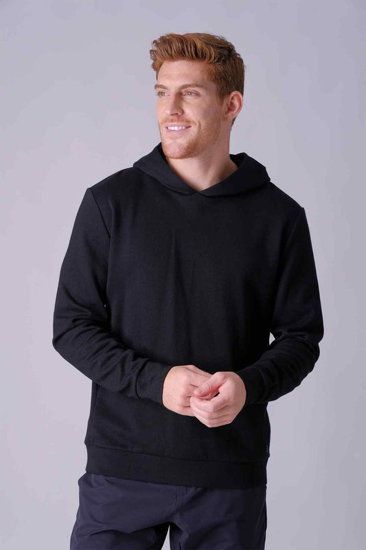 SPN0293 - Essential Soft Interlock Side Pocket Hoodie - Black