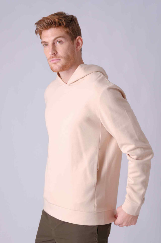 SPN0293 - Essential Soft Interlock Side Pocket Hoodie - Natural