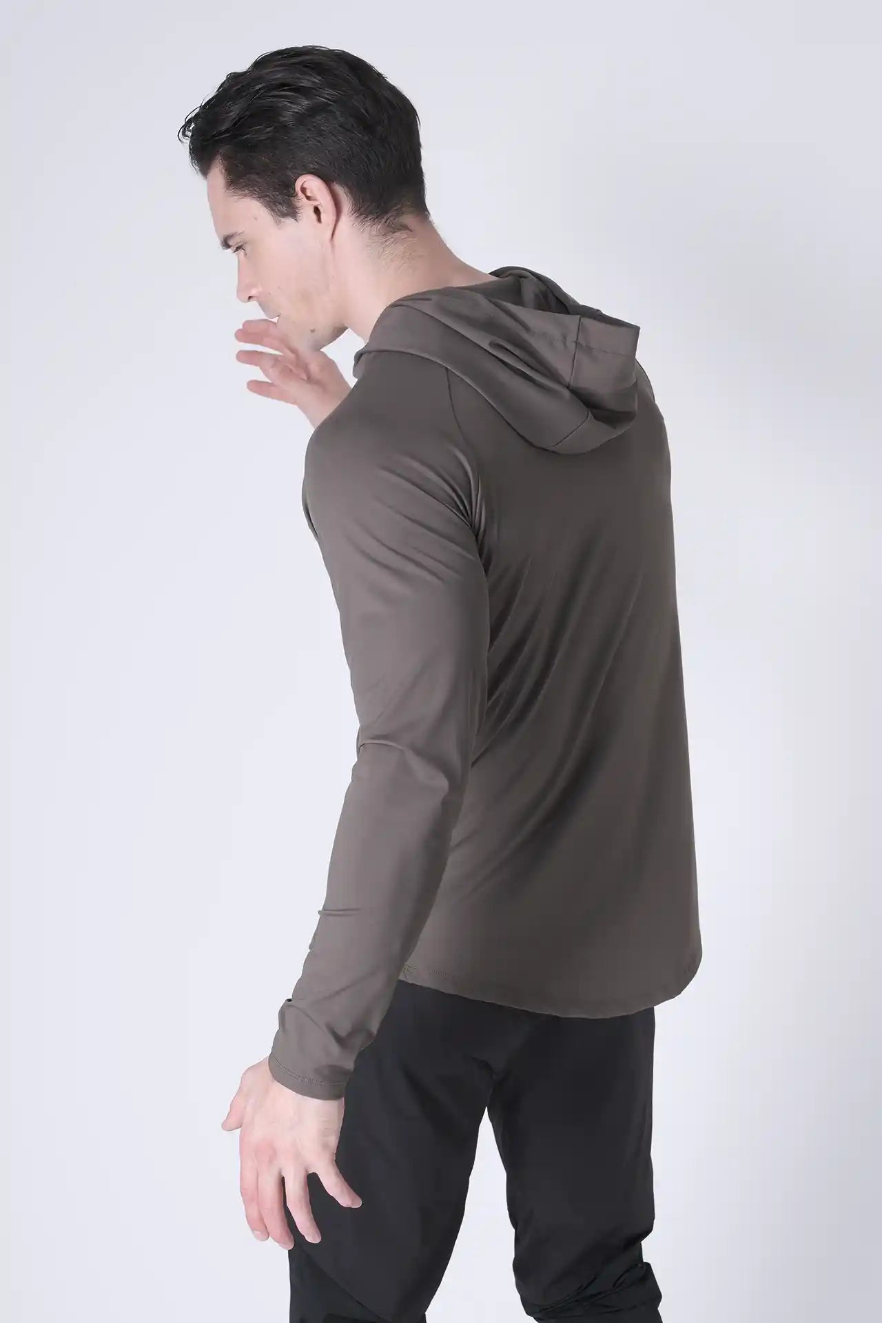 SPN0300 - Ultra Soft Stretch Nylon Interlock Training Hoodie - Army