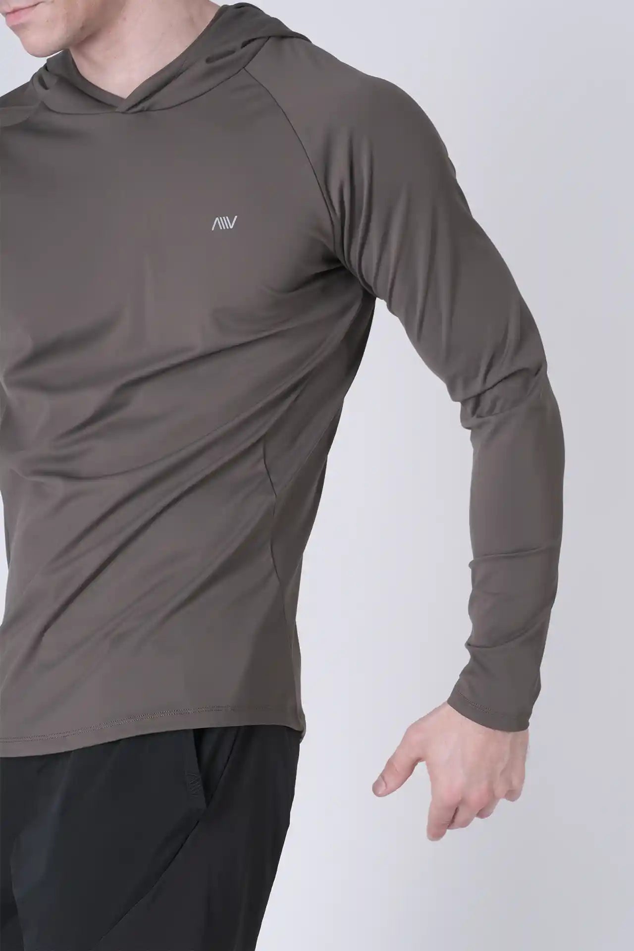 SPN0300 - Ultra Soft Stretch Nylon Interlock Training Hoodie - Army