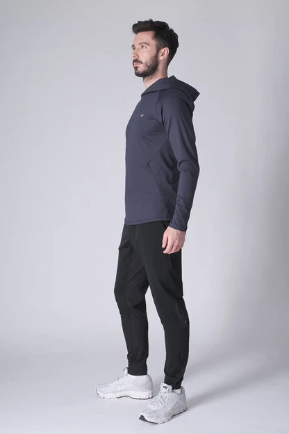 SPN0300 - Ultra Soft Stretch Nylon Interlock Workout Hoodie - Navy
