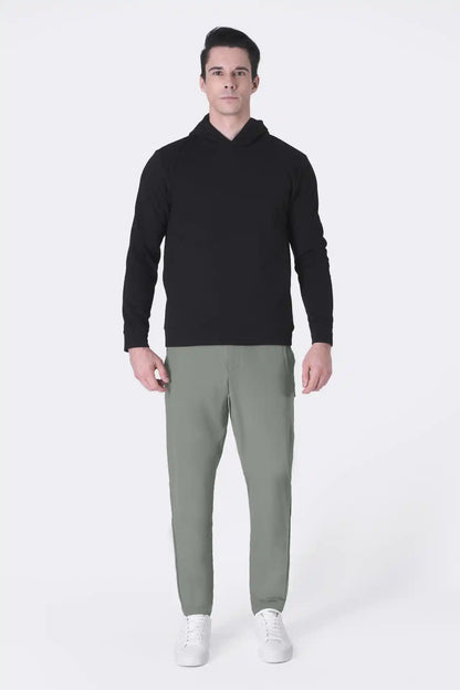 SPN0309 - Ultra Soft Interlock Side Zip Pocket Hoodie - Black