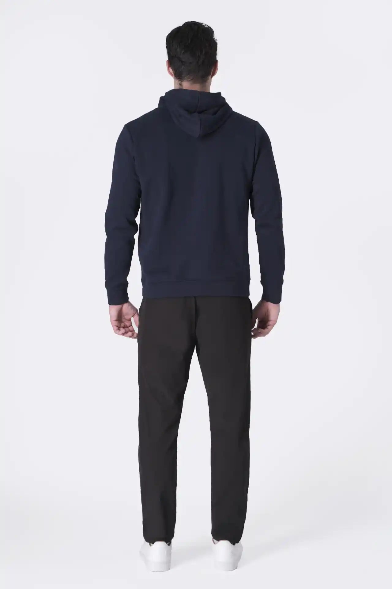 SPN0309 - Ultra Soft Interlock Side Zip Pocket Hoodie - Navy