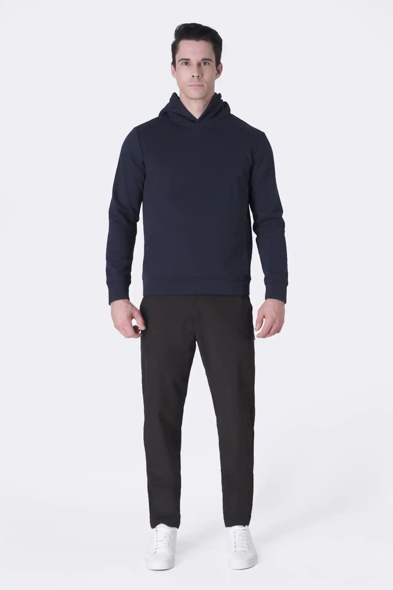 SPN0309 - Ultra Soft Interlock Side Zip Pocket Hoodie - Navy