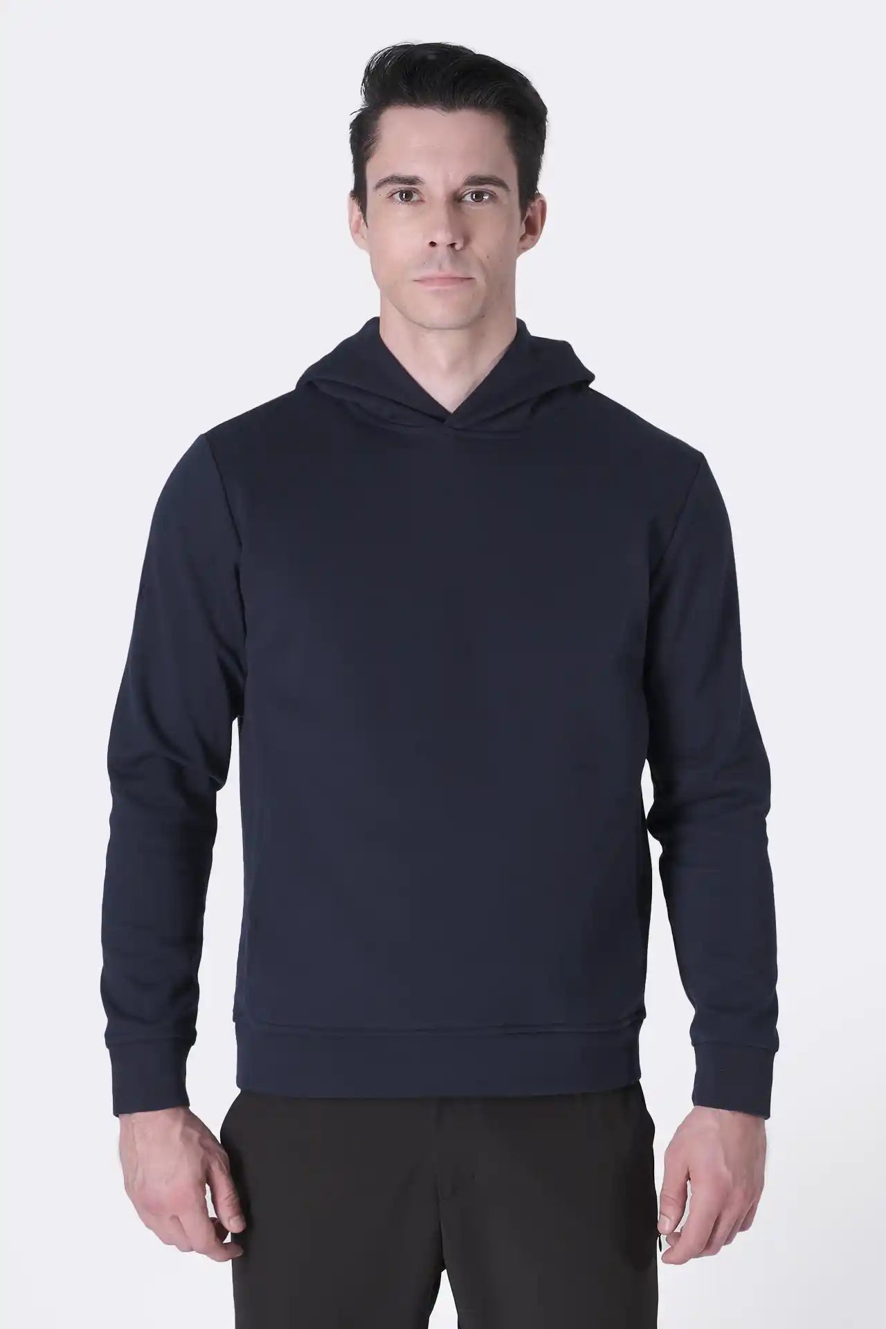 SPN0309 - Ultra Soft Interlock Side Zip Pocket Hoodie - Navy