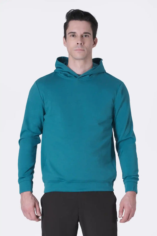 SPN0309 - Ultra Soft Interlock Side Zip Pocket Hoodie - Teal
