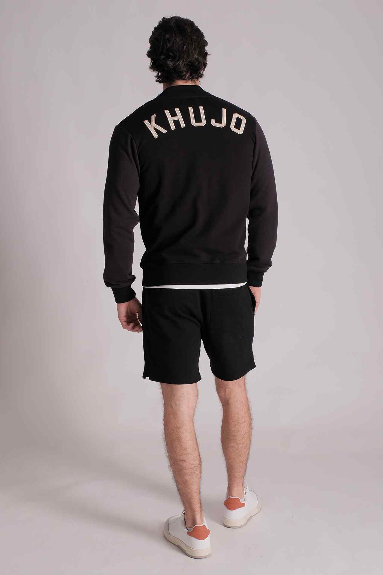 SPO0023 - Finest French Terry Bomber Jacket - Black