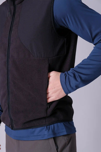 SPO0043 - Sustainable Micro Fleece Funnel Neck Full-Zip Insulated Vest
