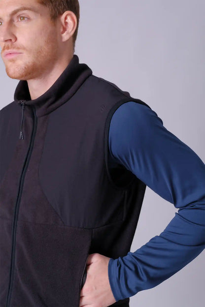 SPO0043 - Sustainable Micro Fleece Funnel Neck Full-Zip Insulated Vest