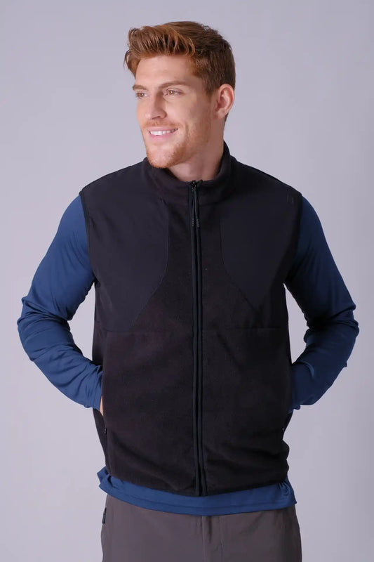 SPO0043 - Sustainable Micro Fleece Funnel Neck Full-Zip Insulated Vest
