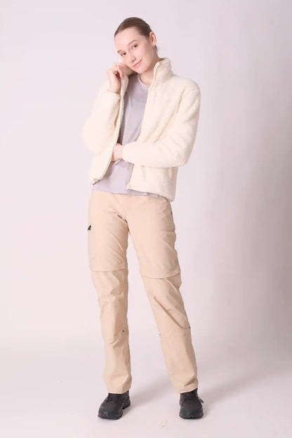 SPWO0047 - Women's Zip Pocket Fleece Jacket - Cream