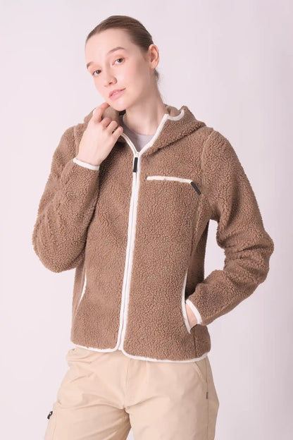 SPWO0050 - Women's Hooded Fleece Jacket - Coca