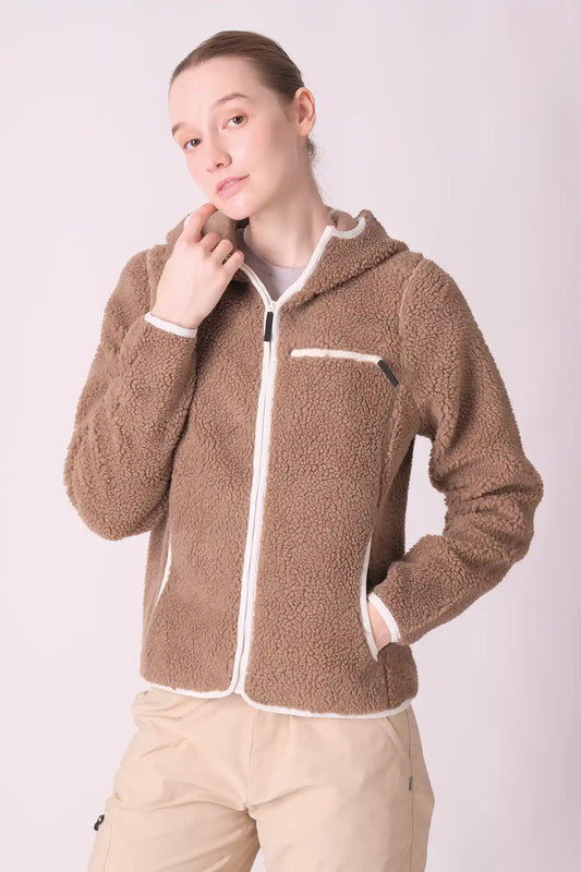 SPWO0050 - Women's Hooded Fleece Jacket - Coca
