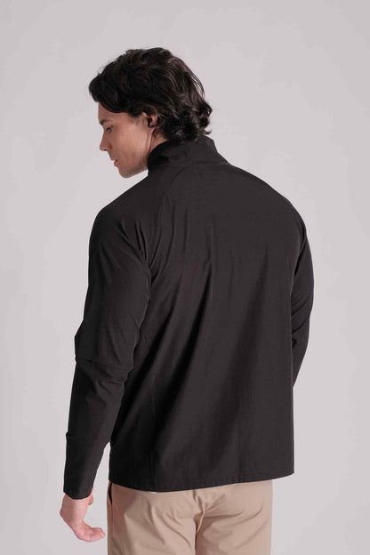 SPO0114 - Water Resistant Lightweight Zip Up Active Jacket - Black