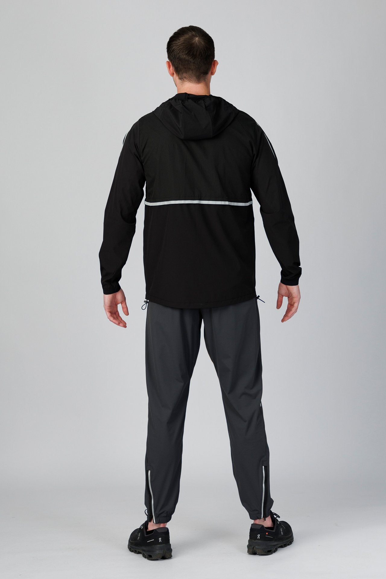 SPH0304 - Lightweight Stretch Nylon Running Joggers 30" - Dark Grey