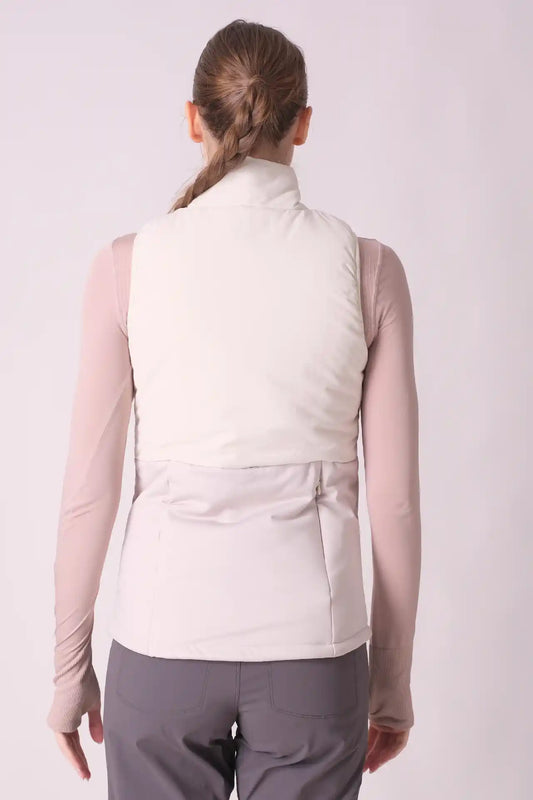 SPWO0122 - Women's Turtleneck Vest Jacket - White