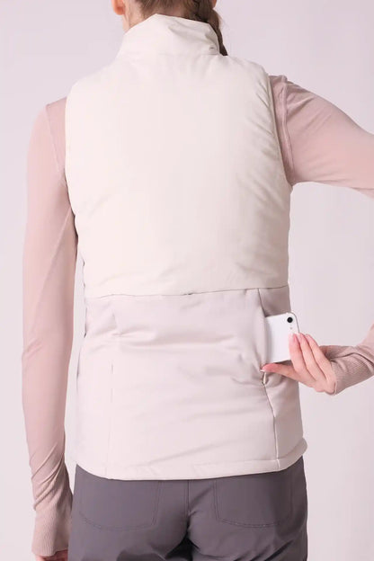 SPWO0122 - Women's Turtleneck Vest Jacket - White