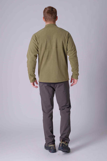 SPO0129 - Sustainable Mock Neck Insulated Micro Fleece Jacket - Olive