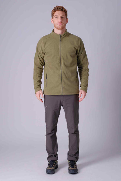 SPO0129 - Sustainable Mock Neck Insulated Micro Fleece Jacket - Olive