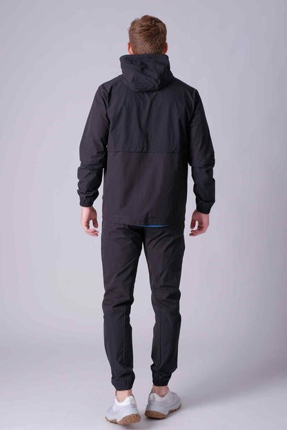 SPO0138 - Lightweight Water Resistant Workout SoftShell Active Jacket - Black