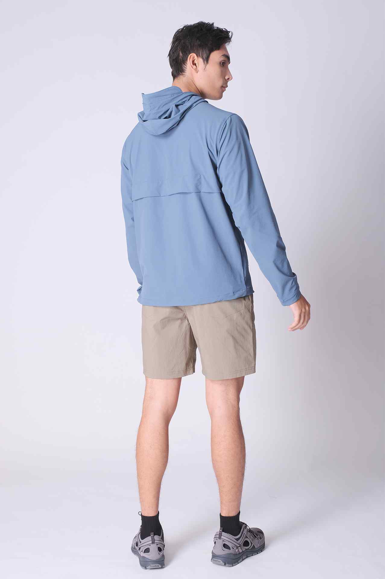 SPO0187 - Water Repellent Stretch Nylon Isthmus Anorak - Blue