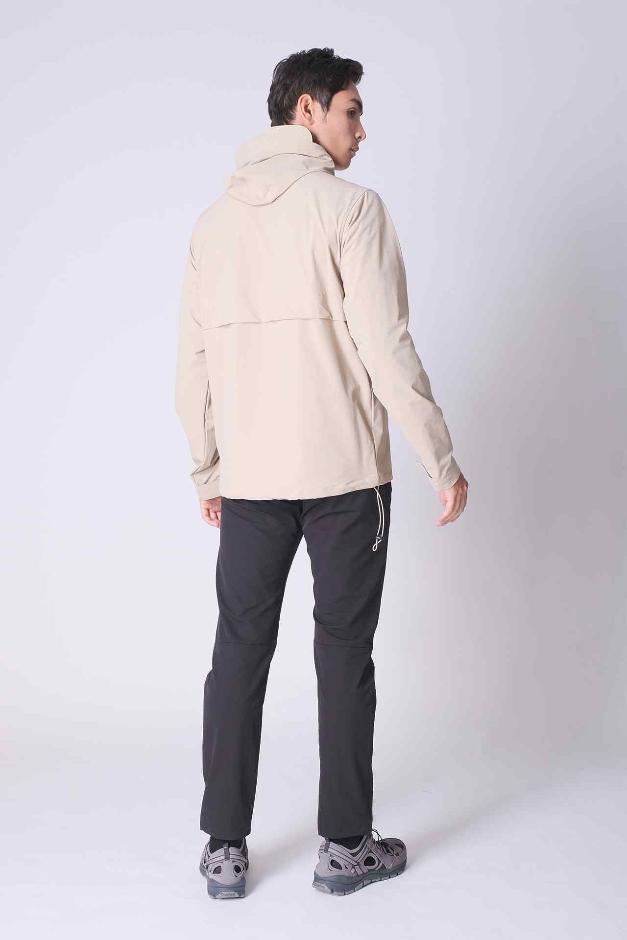 SPO0187 - Water Repellent Stretch Nylon Isthmus Anorak - Khaki