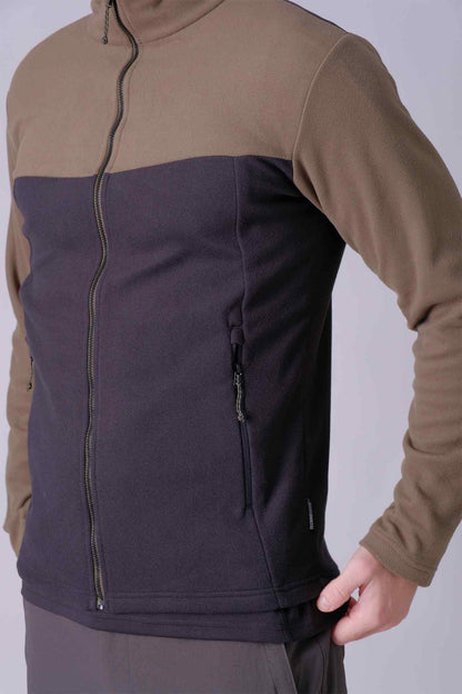 SPO0198 - Sustainable Classic Full Zip Micro Fleece Insulated Jacket - Army/Black