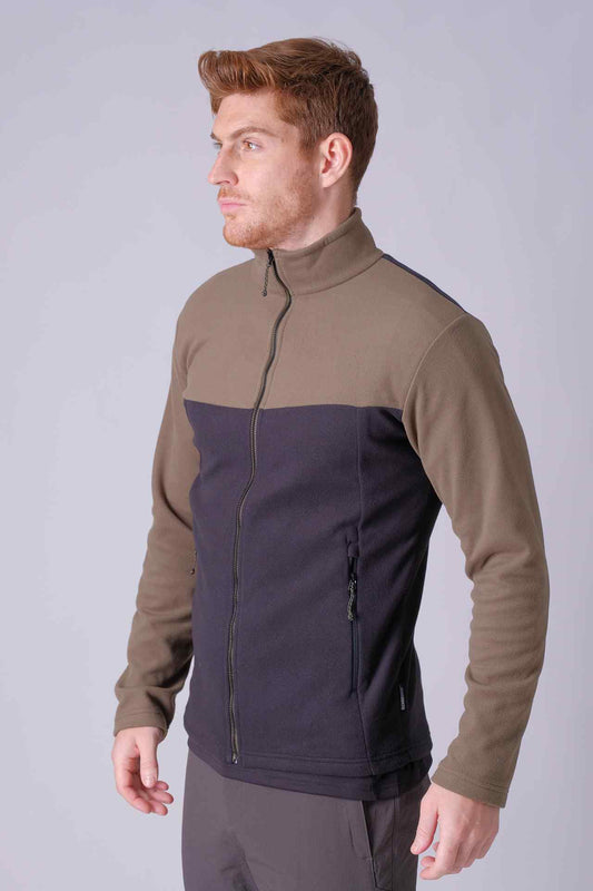 SPO0198 - Sustainable Classic Full Zip Micro Fleece Insulated Jacket - Army/Black