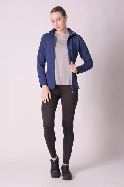 SPWO0201 - Women's Pattern Fleece Jacket - Cobalt