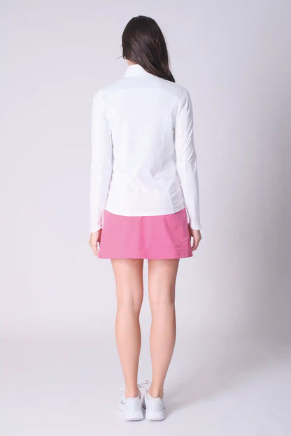 SPWO0221 - Women's Basic Golf Zipped Jacket - White