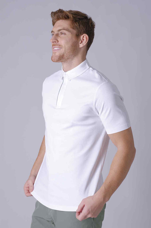 SPP0039 - Finest US Supima Cotton Short Sleeve Polo Shirt - White