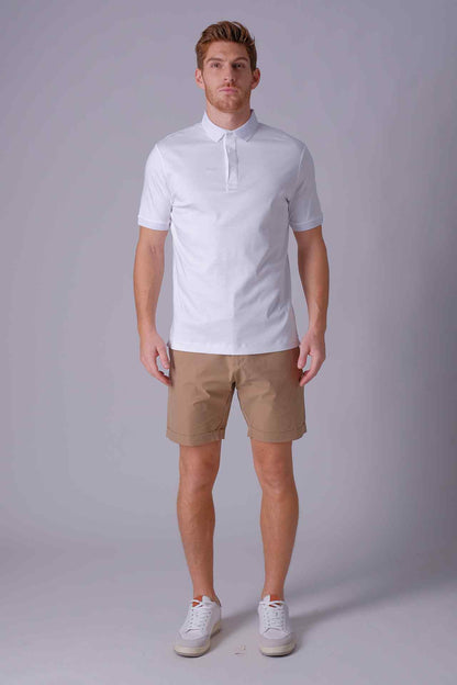 SPP0041 - Finest US Supima Cotton Short Sleeve Polo Shirt - White