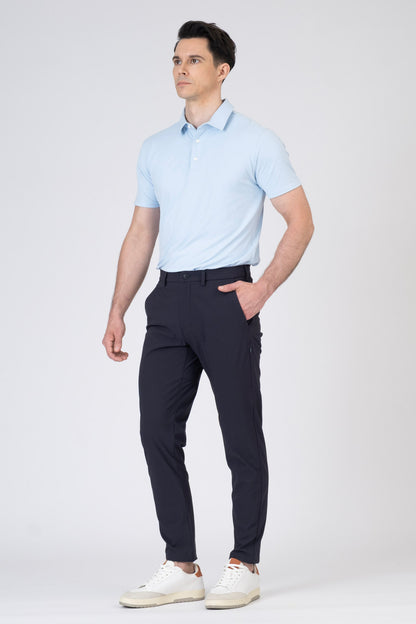 SPP0082 - Ultra Stretch Light Brushed Short Sleeve Polo - Baby Blue