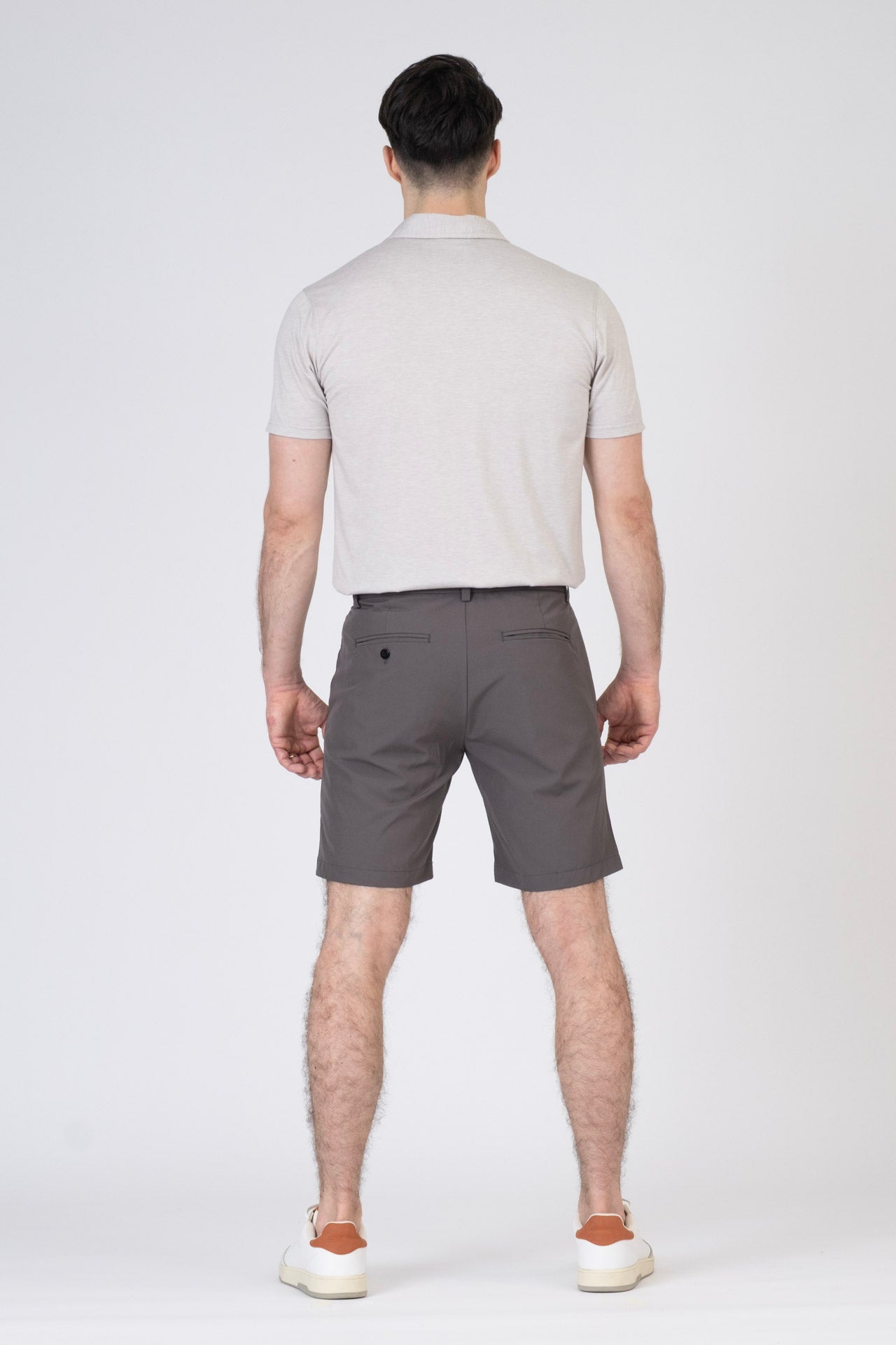 SPP0082 -  Ultra Soft Lightweight Stretch Heather Jersey Short Sleeve Polo - Light Heather Grey